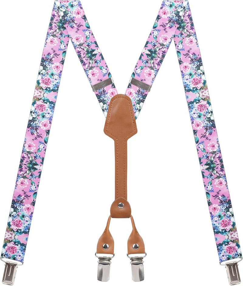 Action Ward Store Women's Suspenders - 1" Width - Y Back 4 Clip Skinny Ladies Suspenders - Image 1